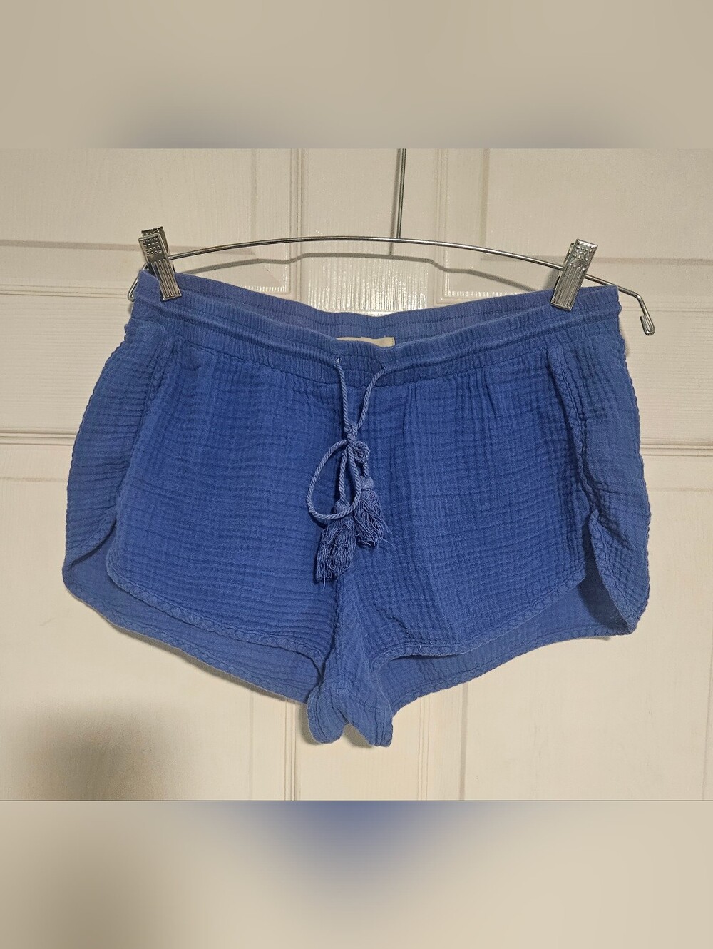 Cloth & Stone Shorts Blue 100% Cotton Gauze Made in USA Lounge Sleep Beach - Picture 2 of 11